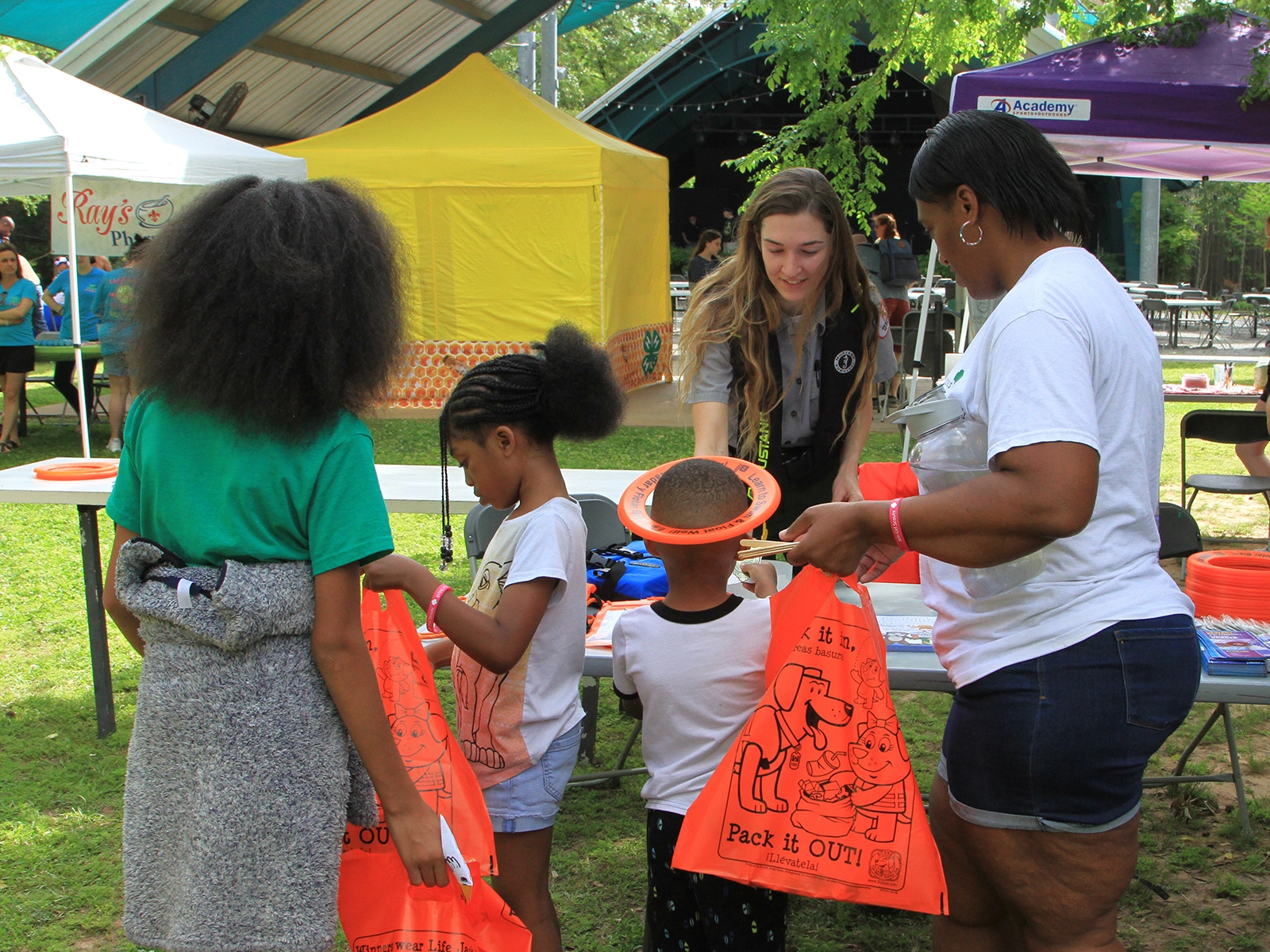 family posing for photo