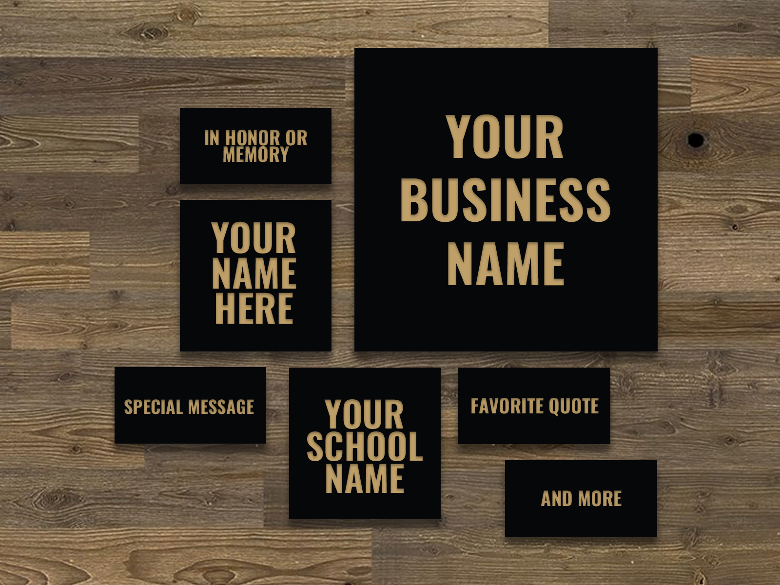 engraved plaques for Jaguar Deck