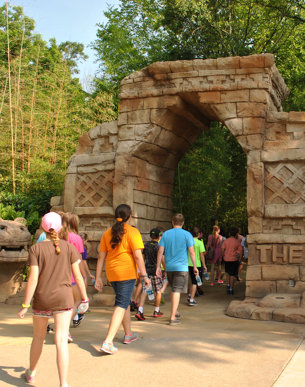 students entering Land of the Jaguar