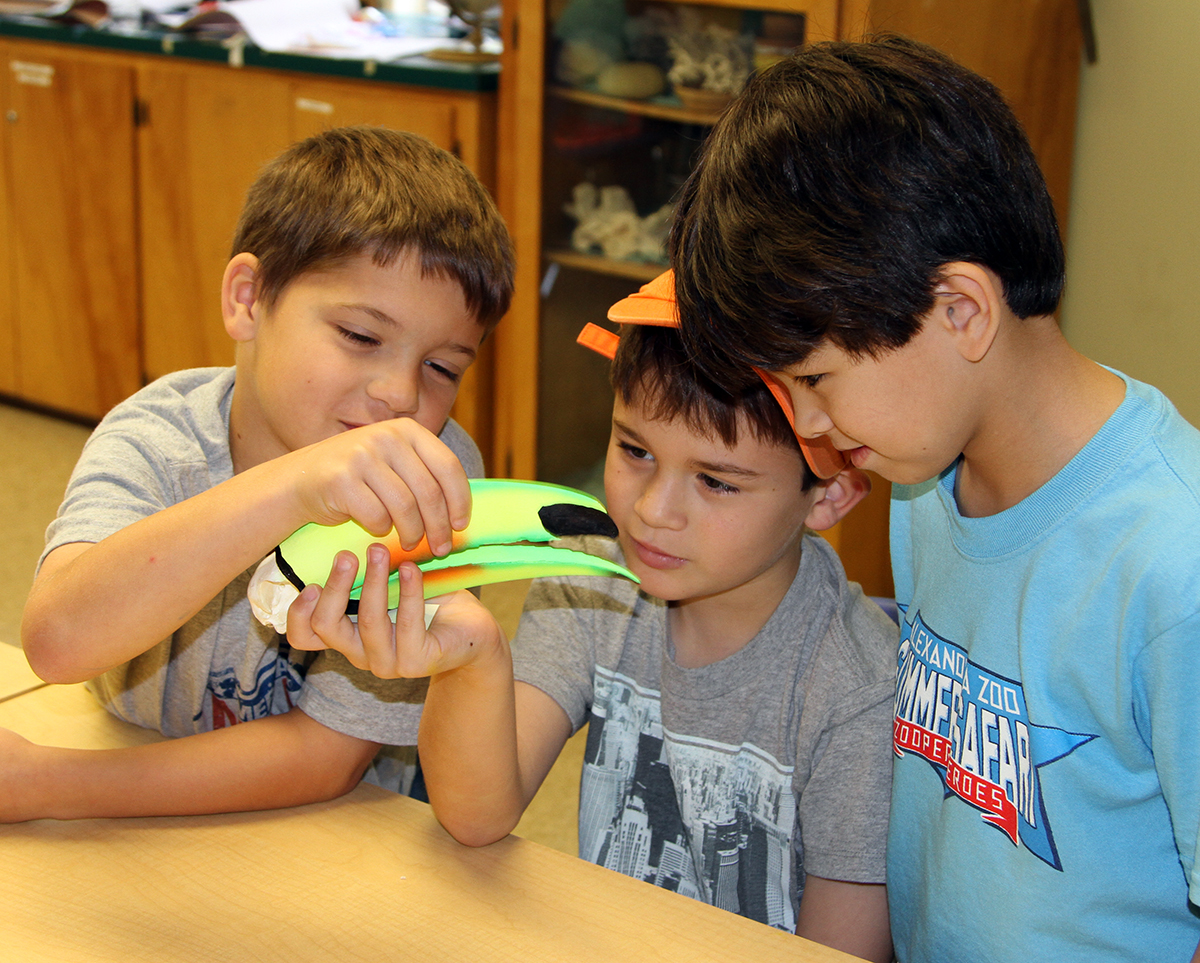 students viewing artifact