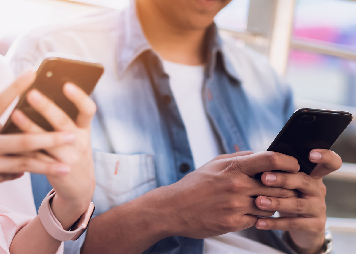 people holding cell phones